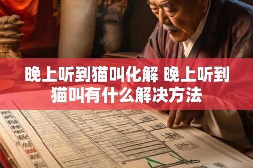 晚上听到猫叫化解 晚上听到猫叫有什么解决方法
