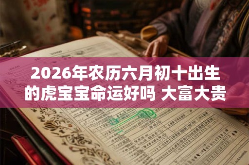 2026年农历六月初十出生的虎宝宝命运好吗 大富大贵吗