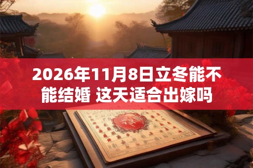 2026年11月8日立冬能不能结婚 这天适合出嫁吗