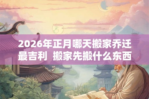 2026年正月哪天搬家乔迁最吉利 搬家先搬什么东西最旺财吉利 2026年正月哪天搬家乔迁最吉利 搬家先搬什么东西最旺财吉利