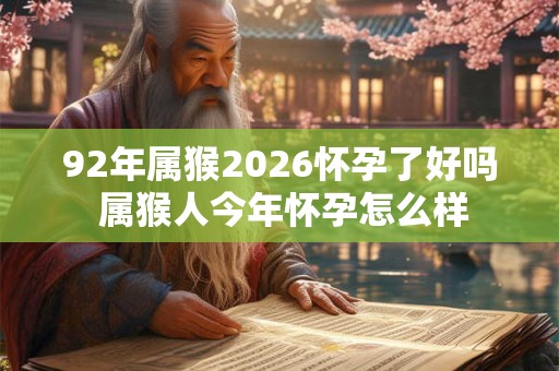 92年属猴2026怀孕了好吗 属猴人今年怀孕怎么样