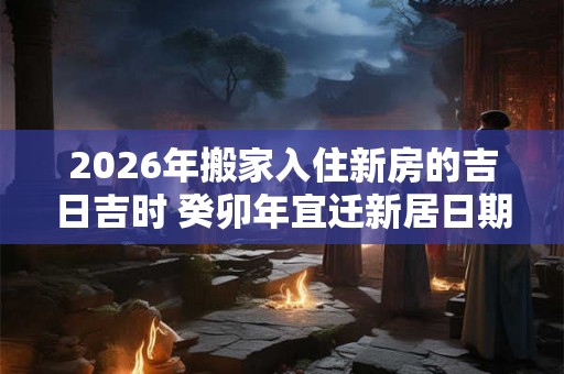 2026年搬家入住新房的吉日吉时 癸卯年宜迁新居日期查询 2026年搬家入住新房的吉日吉时 癸卯年宜迁新居日期查询