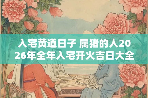 入宅黄道日子 属猪的人2026年全年入宅开火吉日大全
