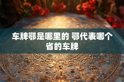 车牌鄂是哪里的 鄂代表哪个省的车牌