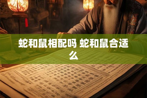 蛇和鼠相配吗 蛇和鼠合适么