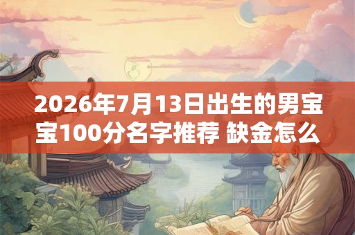 2026年7月13日出生的男宝宝100分名字推荐 缺金怎么起名