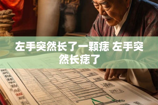 左手突然长了一颗痣 左手突然长痣了
