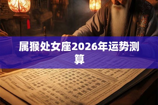 属猴处女座2026年运势测算
