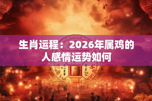 生肖运程：2026年属鸡的人感情运势如何
