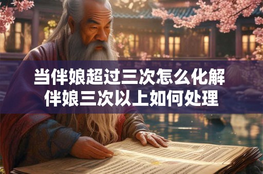 当伴娘超过三次怎么化解 伴娘三次以上如何处理