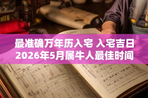 最准确万年历入宅 入宅吉日2026年5月属牛人最佳时间