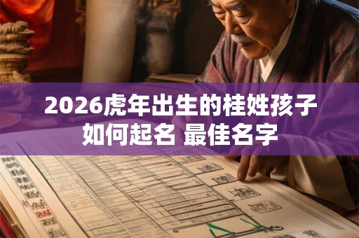 2026虎年出生的桂姓孩子如何起名 最佳名字