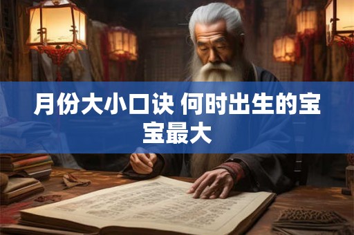 月份大小口诀 何时出生的宝宝最大
