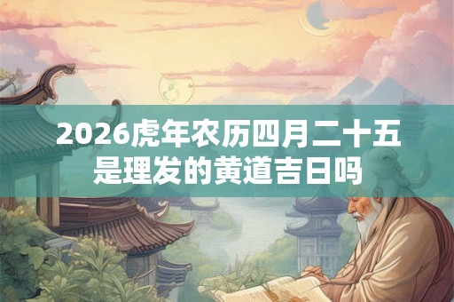 2026虎年农历四月二十五是理发的黄道吉日吗