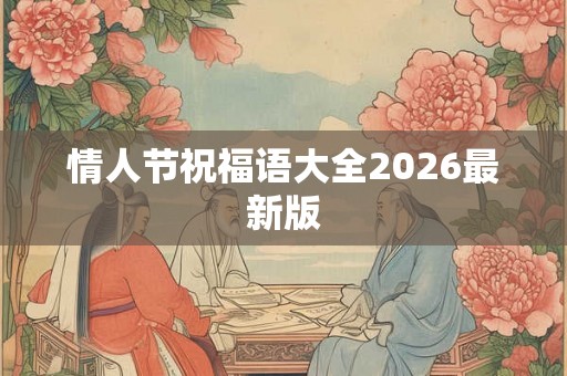 情人节祝福语大全2026最新版
