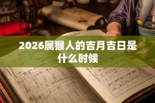 2026属猴人的吉月吉日是什么时候