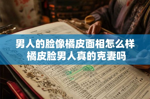 男人的脸像橘皮面相怎么样 橘皮脸男人真的克妻吗