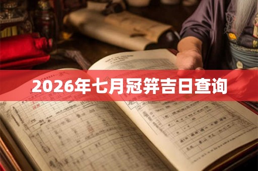 2026年七月冠笄吉日查询