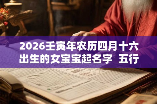 2026壬寅年农历四月十六出生的女宝宝起名字  五行缺啥