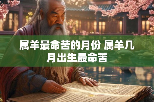 属羊最命苦的月份 属羊几月出生最命苦