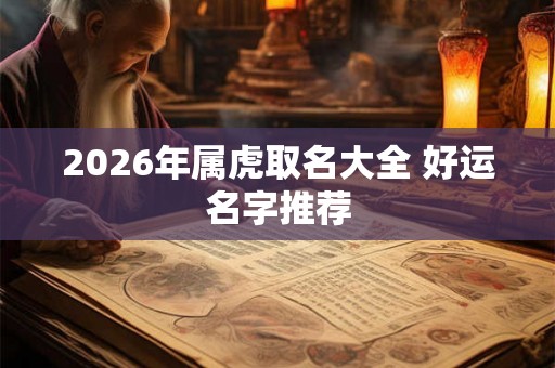2026年属虎取名大全 好运名字推荐