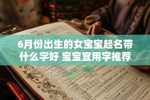 6月份出生的女宝宝起名带什么字好 宝宝宜用字推荐