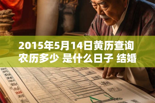 2015年5月14日黄历查询 农历多少 是什么日子 结婚吉时 2015年5月14日黄历查询 农历多少 是什么日子 结婚吉时
