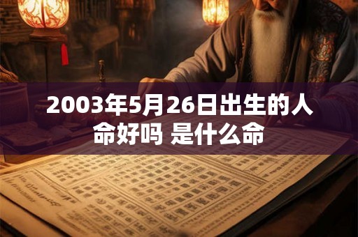2003年5月26日出生的人命好吗 是什么命