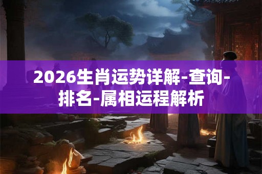 2026生肖运势详解-查询-排名-属相运程解析