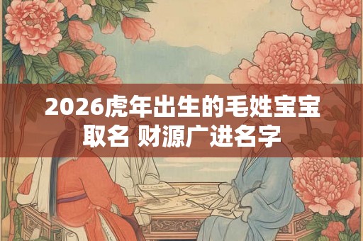 2026虎年出生的毛姓宝宝取名 财源广进名字