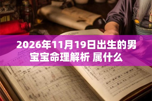 2026年11月19日出生的男宝宝命理解析 属什么