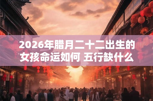 2026年腊月二十二出生的女孩命运如何 五行缺什么 2026年腊月二十二出生的女孩命运如何 五行缺什么