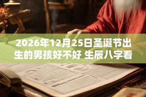 2026年12月25日圣诞节出生的男孩好不好 生辰八字看命