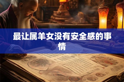 最让属羊女没有安全感的事情 最让属羊女没有安全感的事情