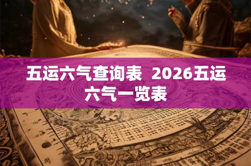 五运六气查询表 2026五运六气一览表 五运六气查询表 2026五运六气一览表