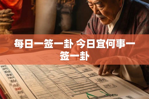 每日一签一卦 今日宜何事一签一卦