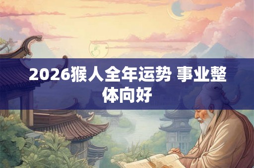 2026猴人全年运势 事业整体向好