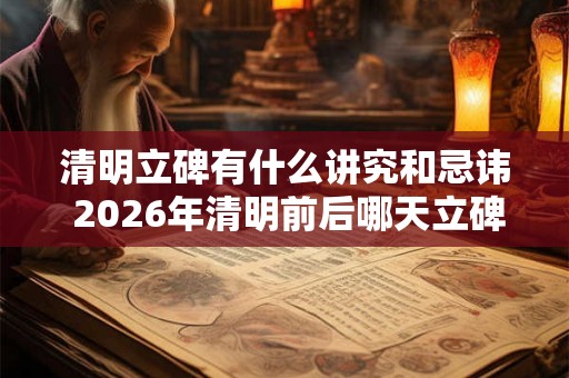 清明立碑有什么讲究和忌讳 2026年清明前后哪天立碑好 清明立碑有什么讲究和忌讳 2026年清明前后哪天立碑好
