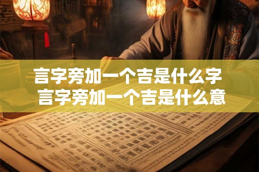 言字旁加一个吉是什么字  言字旁加一个吉是什么意思