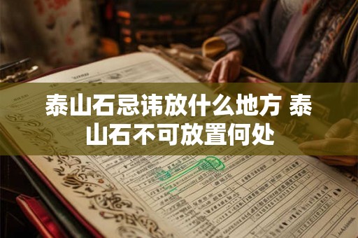泰山石忌讳放什么地方 泰山石不可放置何处 泰山石忌讳放什么地方 泰山石不可放置何处