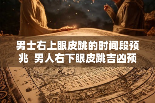 男士右上眼皮跳的时间段预兆  男人右下眼皮跳吉凶预兆时辰