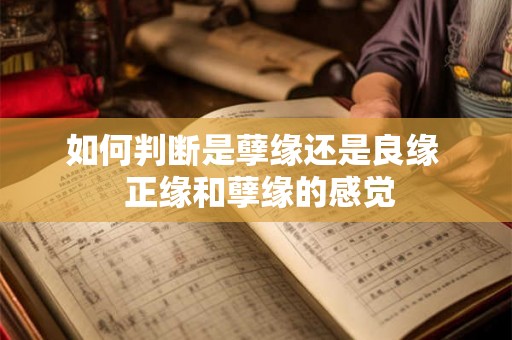 如何判断是孽缘还是良缘  正缘和孽缘的感觉
