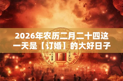 2026年农历二月二十四这一天是【订婚】的大好日子吗