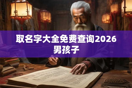 取名字大全免费查询2026男孩子