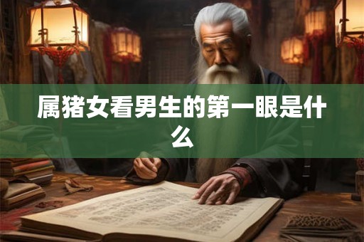属猪女看男生的第一眼是什么