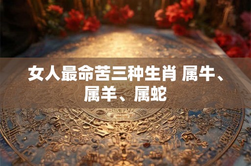 女人最命苦三种生肖 属牛、属羊、属蛇