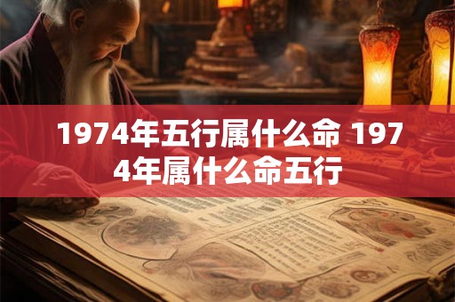 1974年五行属什么命 1974年属什么命五行