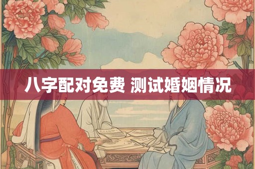 八字配对免费 测试婚姻情况