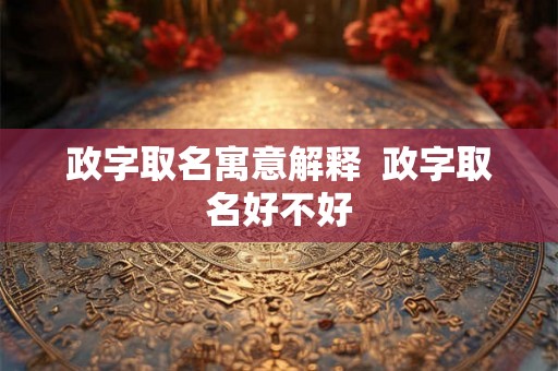 政字取名寓意解释  政字取名好不好