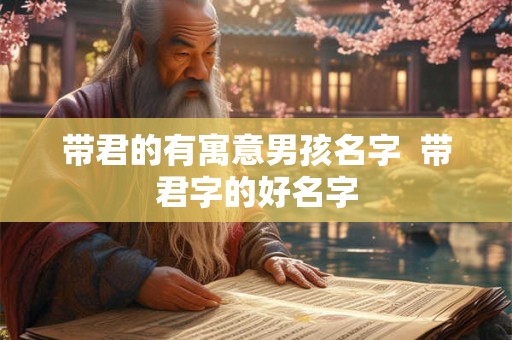 带君的有寓意男孩名字 带君字的好名字 带君的有寓意男孩名字 带君字的好名字
